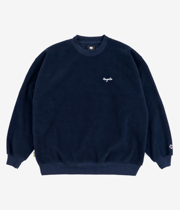 Magenta Script Sweatshirt (navy)