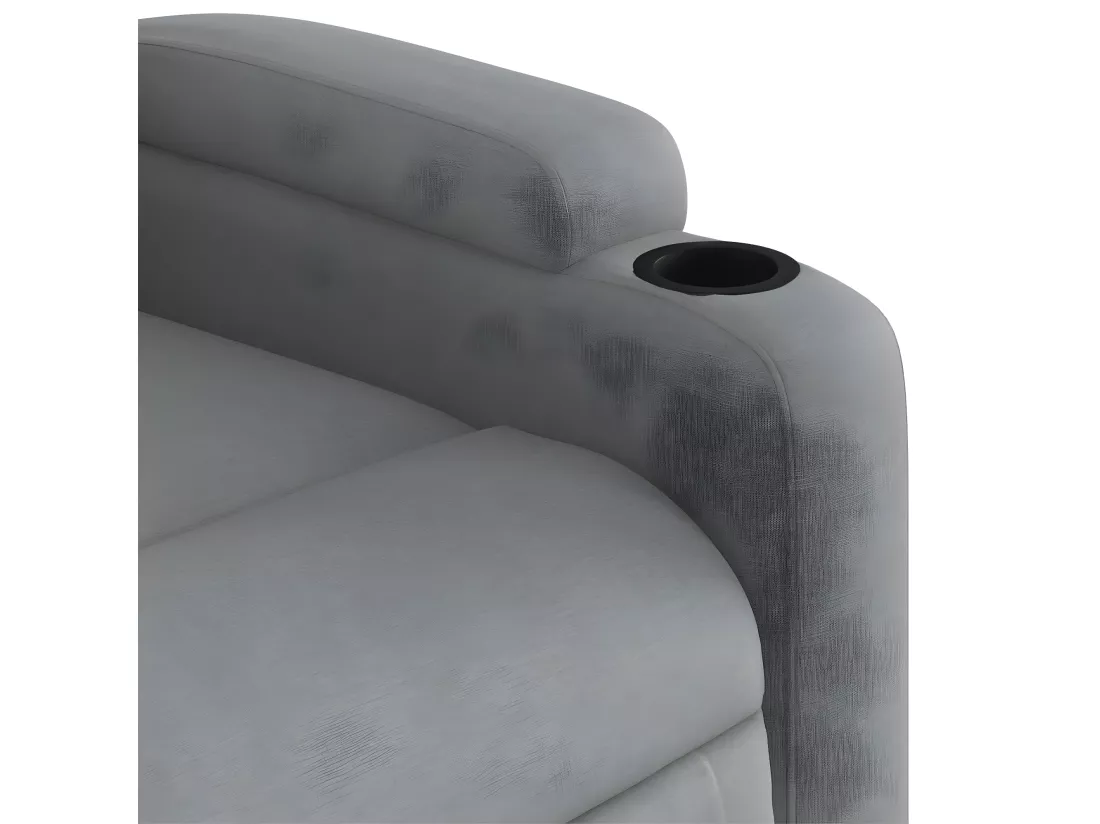 Fauteuil de massage inclinable Gris clair Tissu