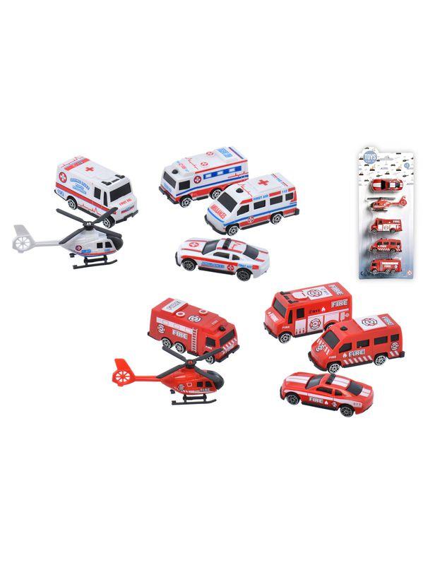 SET DE 5 VEHICULES POMPIER URGENCE