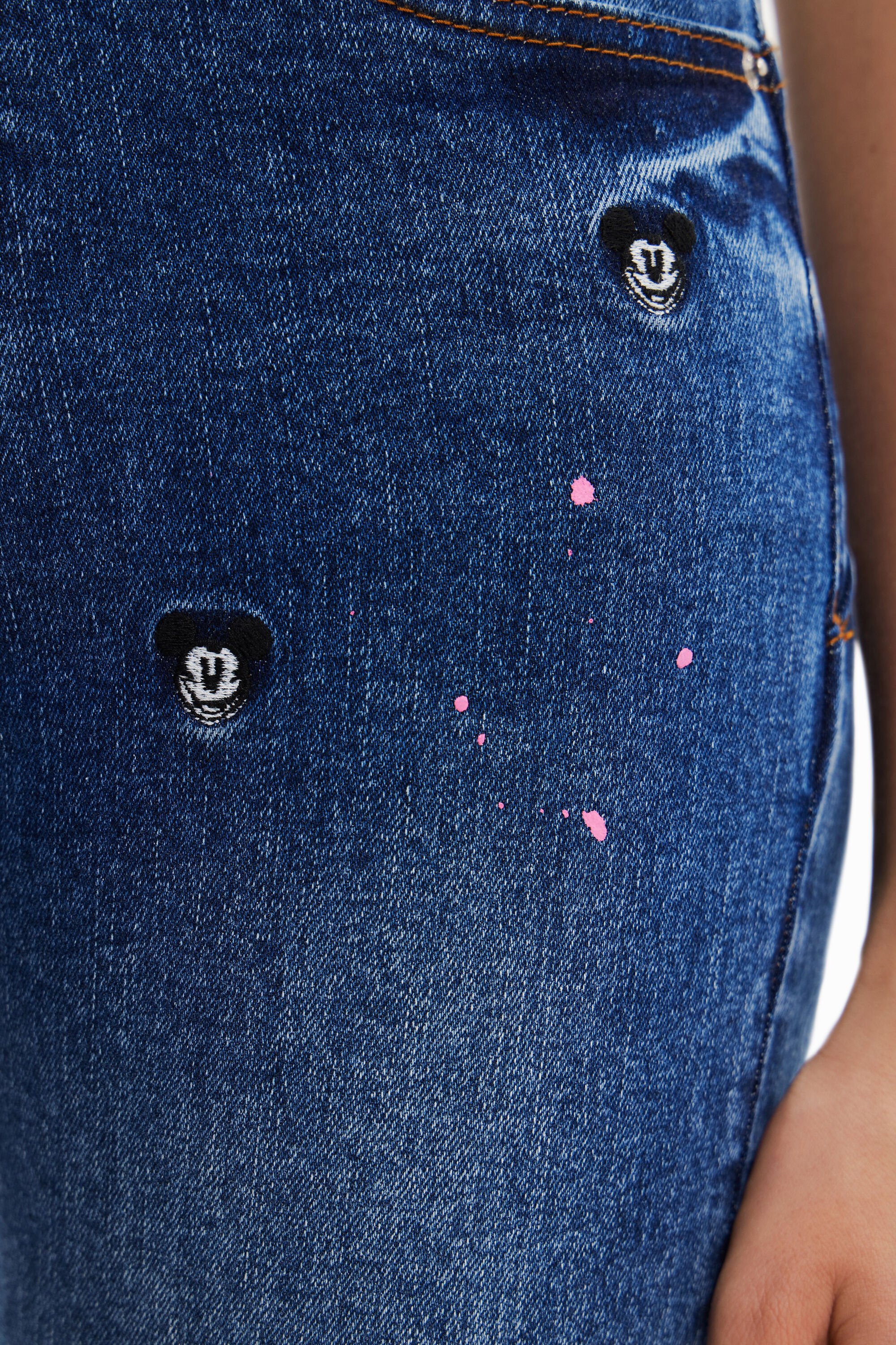 Jean slim push-up Mickey Mouse