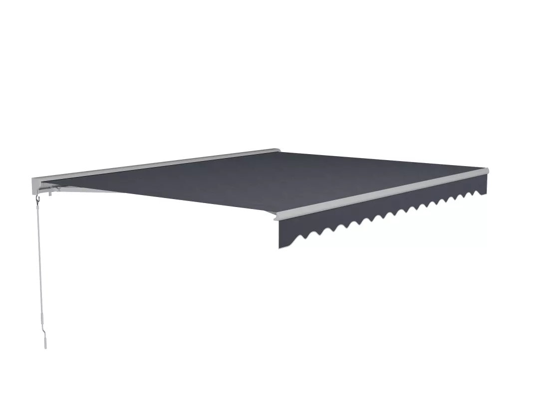 Store banne motorisé avec semi-coffre 4 x 3 m - anthracite - COFANA
