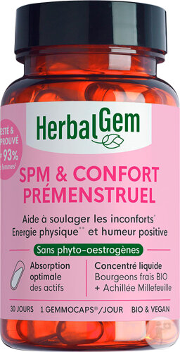 HerbalGem Gemmocaps Spm&Confort Prémenstruel Bio 30 Capsules