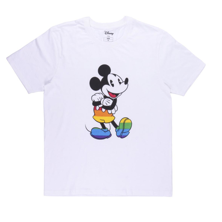 Camiseta branca de manga curta Disney Pride para humanos