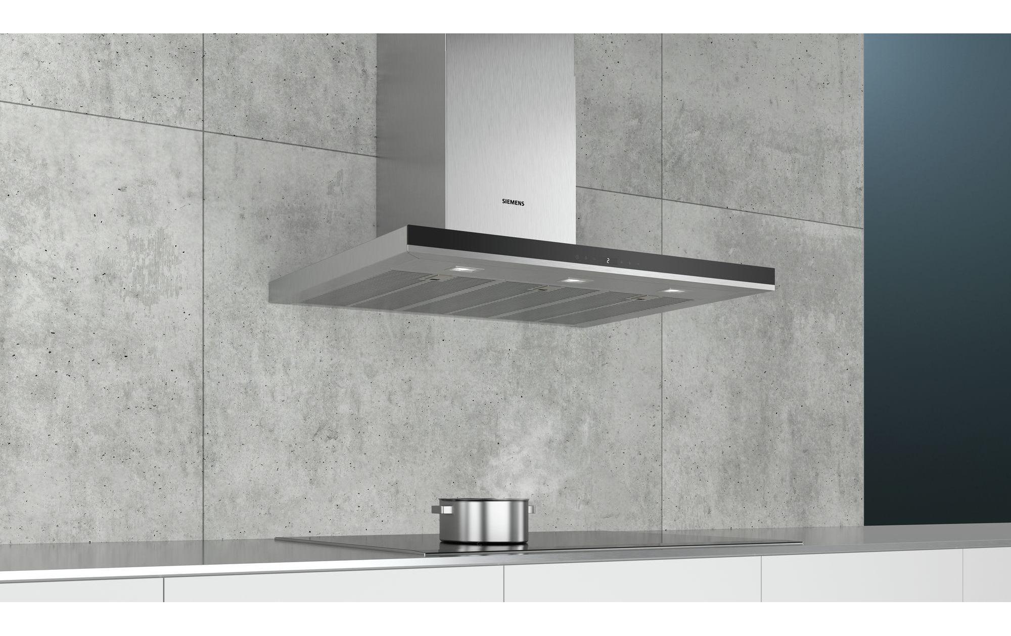 Wandhaube LC98BIP50 3+2 Intensiv Stufen<br>Effiziente Beseitigung von Fett, Geruch und Dampf aus der Küchenluft