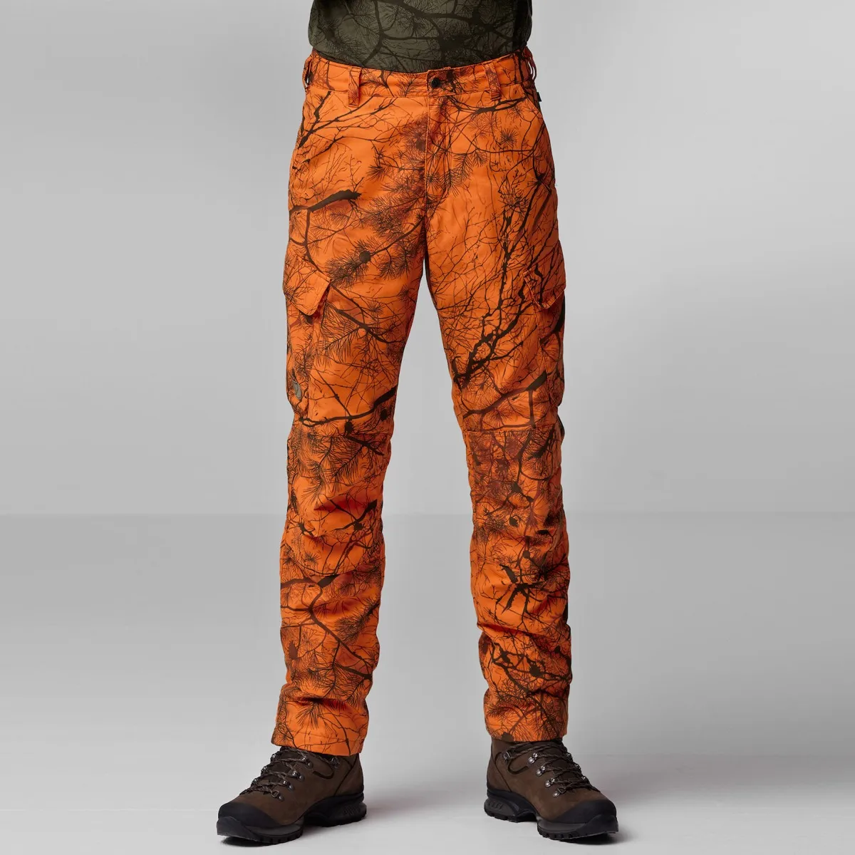 Fjällräven Men's Brenner Pro Winter Trousers Orange Multi Camo