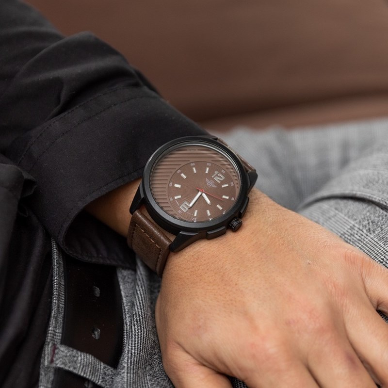 Montre Homme M. JOHN bracelet Cuir Marron