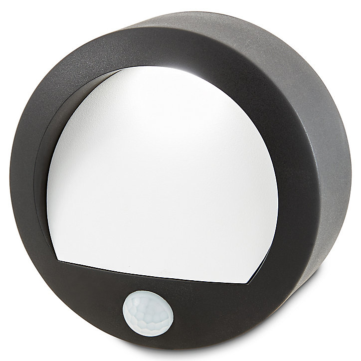 Applique murale à détection Melville 45lm 1W IP44 noir