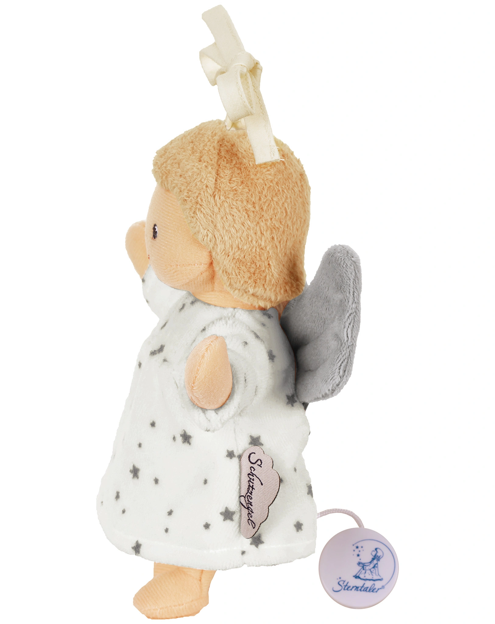 Spieluhr SCHUTZENGEL STERNCHEN (17 cm) in ecru