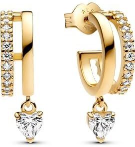 Pandora - Classic Stone - Dames Oorbellen - Goudkleurig