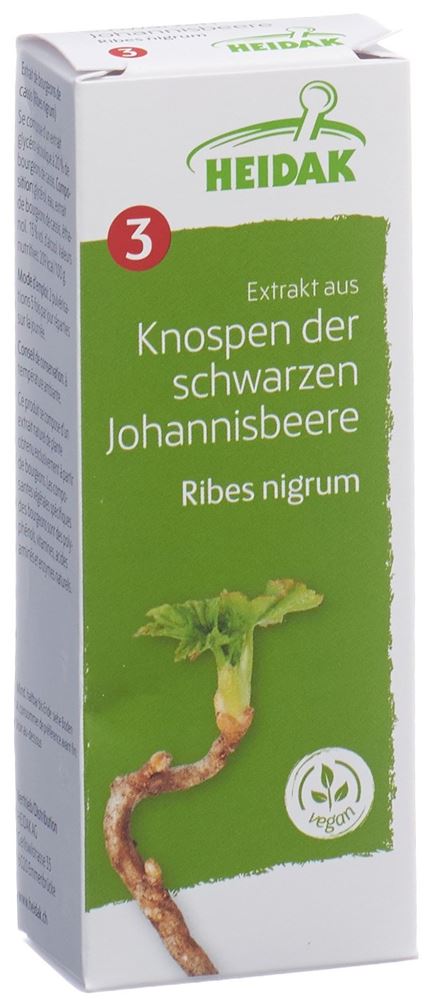 HEIDAK Knospe schwarze Johannisbeere Ribes nigrum<br>30 ml, Flasche, Glycerinmazerat