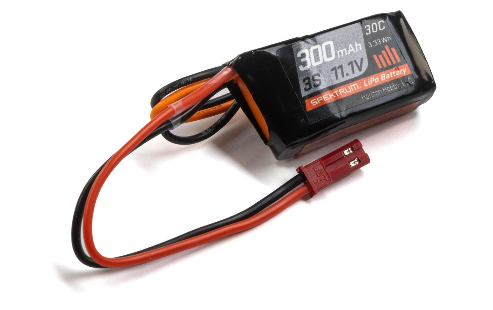 RC-Akku LiPo 300 mAh 11.1 V 30CKleiner 3S LiPo Akku für Flugmodelle mit JST Stecker
