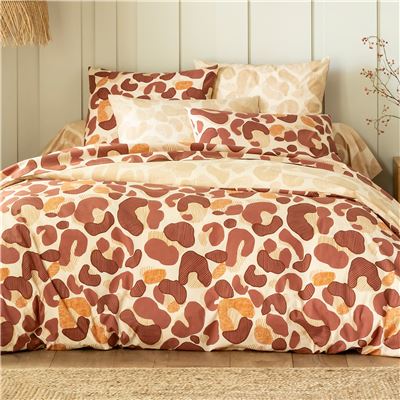 Linge de lit motif léopard stylisé - BECQUET CRÉATION