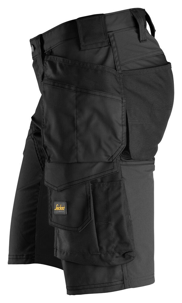 Snickers AllroundWork 6141 Stretch - Korte werkbroek - Zwart - 44