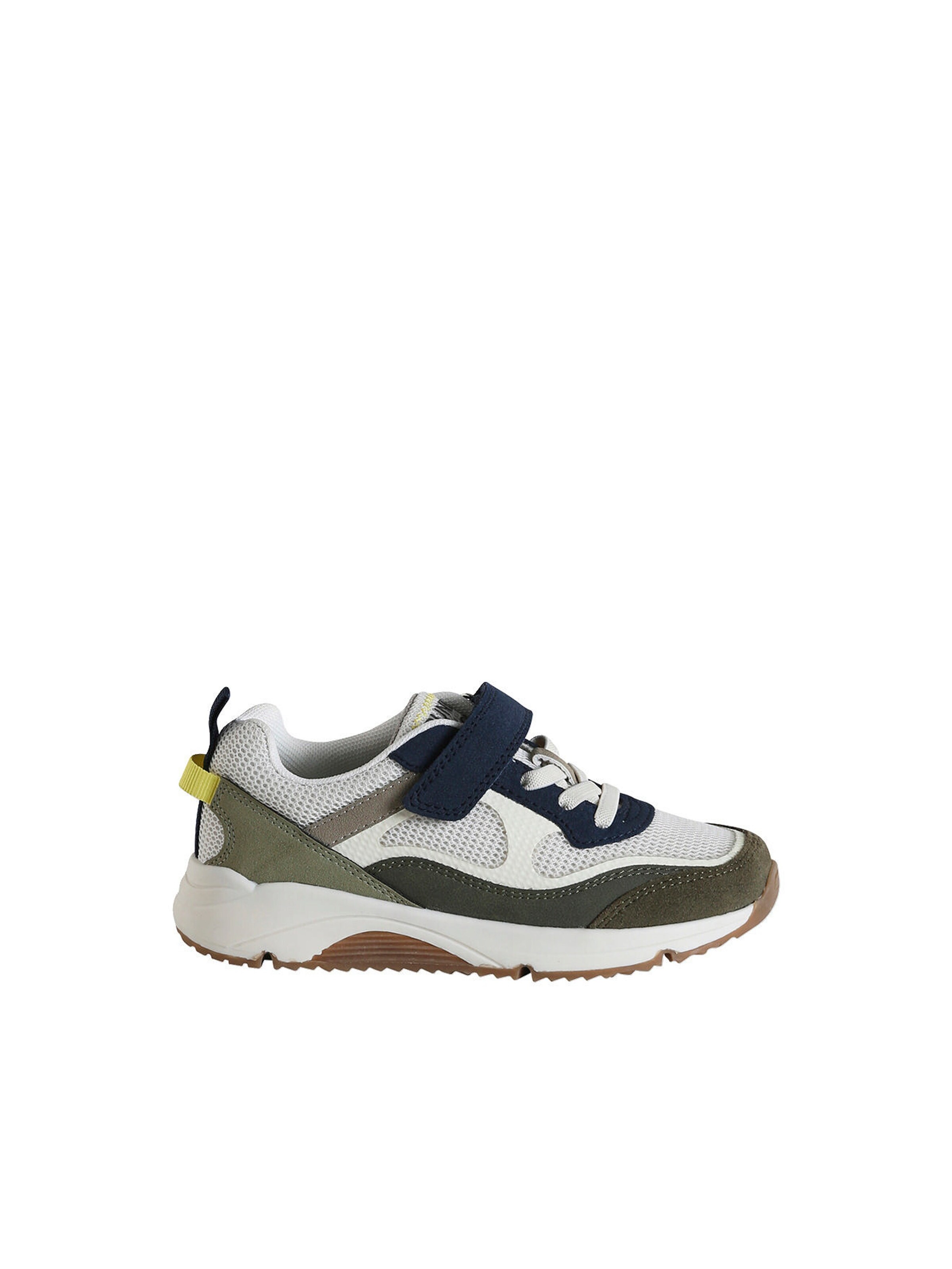 Vertbaudet Kinder Klett-Sneakers mit elastischer Schnürung und Anziehtrick set beige
