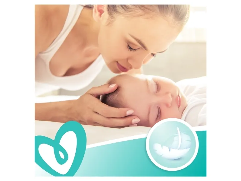 Pampers Sensitive Vådservietter til baby - Dermatologisk testet, Allergivenlig, Neutral pH, Parfumefri