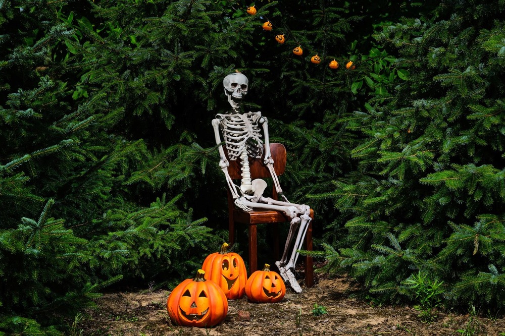 Citrouile halloween en magnésium -22x22xh22cm