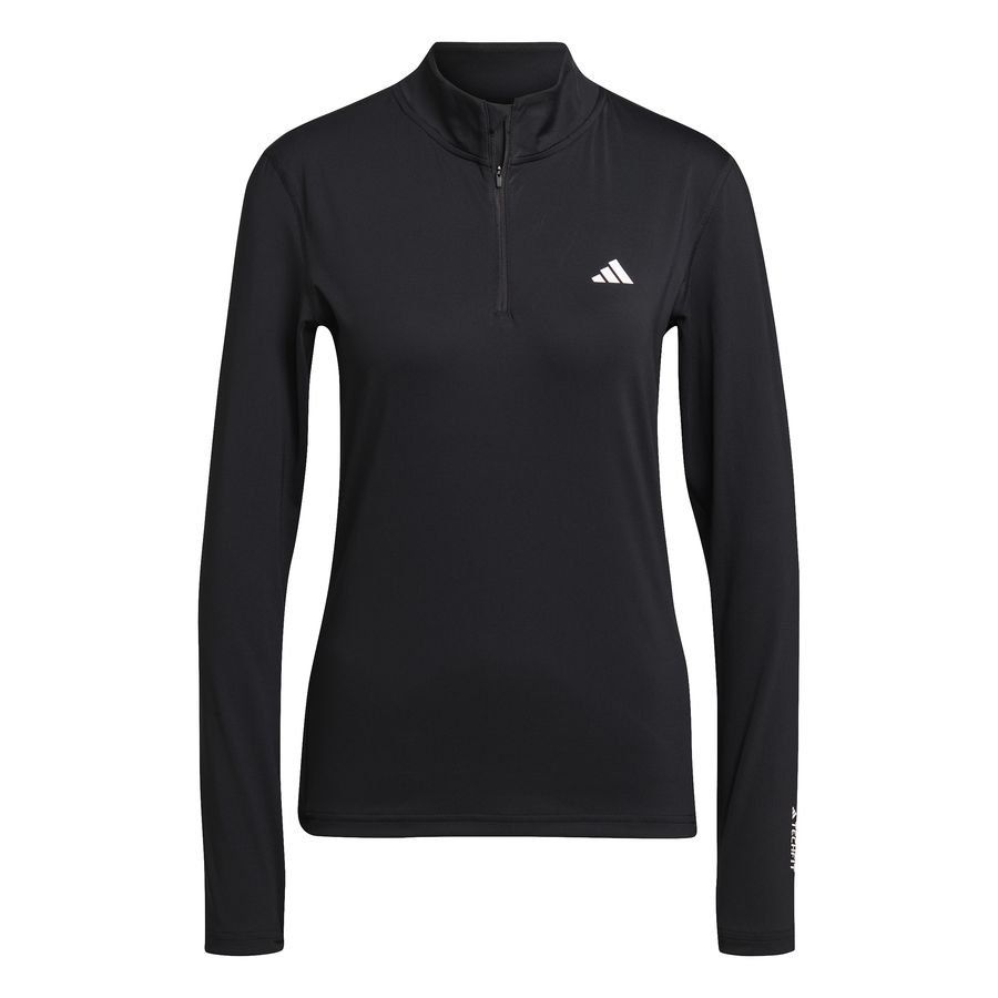 adidas Maillot d'Entraînement Techfit Fermeture Éclair 1/4 - Noir/Blanc Femme