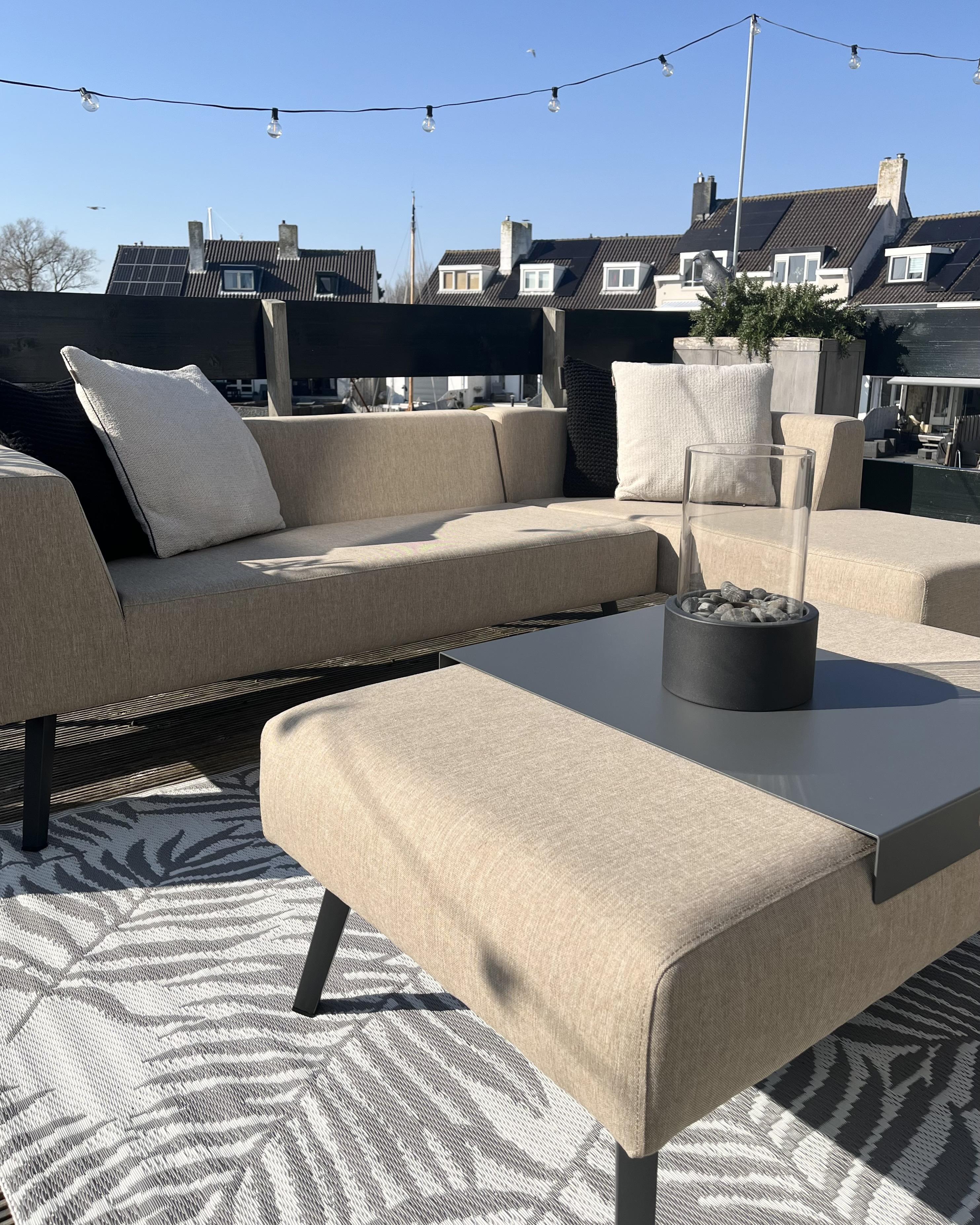 Tuin hoekloungeset met tafel 4-zits SORRIVOLI linkszijdig Beige