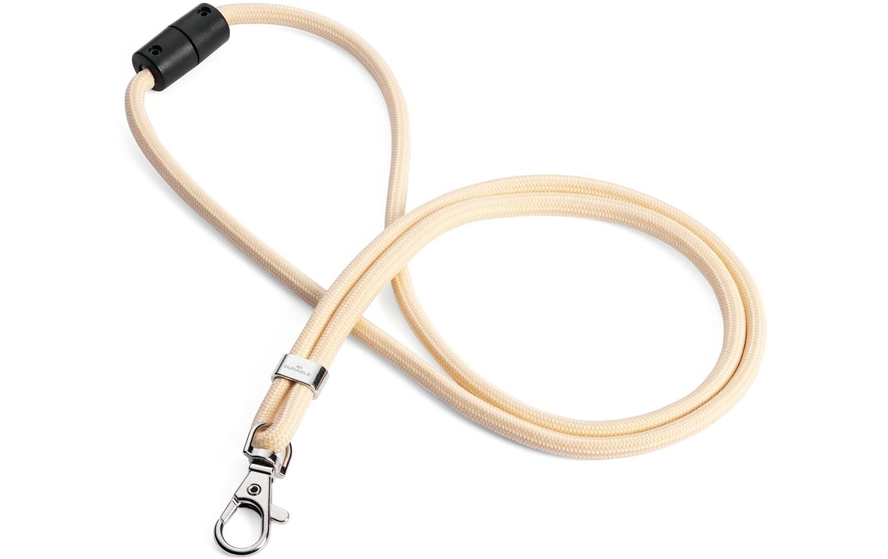 Textilband rPET mit Karabineer 10 Stück, BeigeDurable 824116 Auweishülle Zubehör Namensschild-Umhängeband 1 Stück(e)