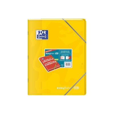 Oxford EasyBook Max - Cahier polypro 24 x 32 cm - 96 pages - grands carreaux (Seyes) - disponible dans différentes couleurs