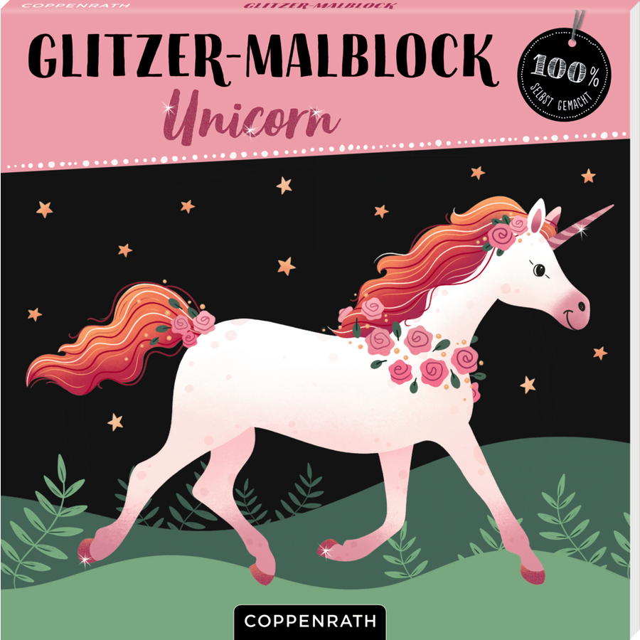 COPPENRATH Glitzer-Malblock - Unicorn (100% selbst gemacht)