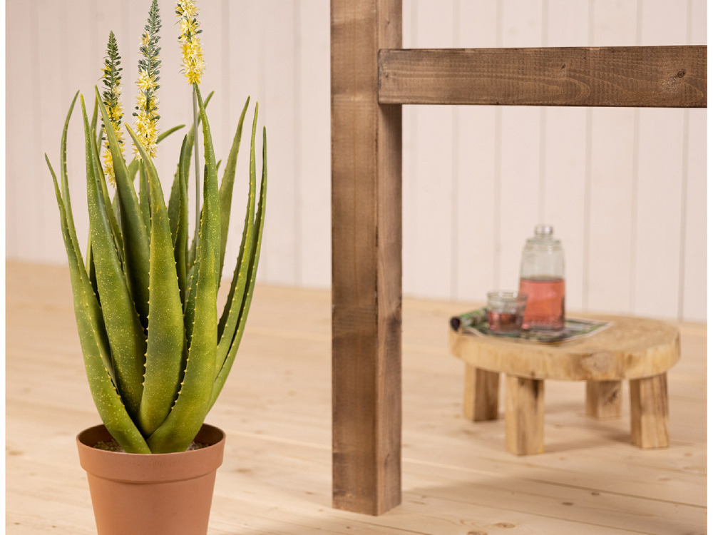 Agave artificielle en pot plastique