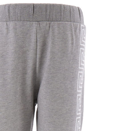 Versace Jogginghosen - Grau Meliert/Weiß m. Print