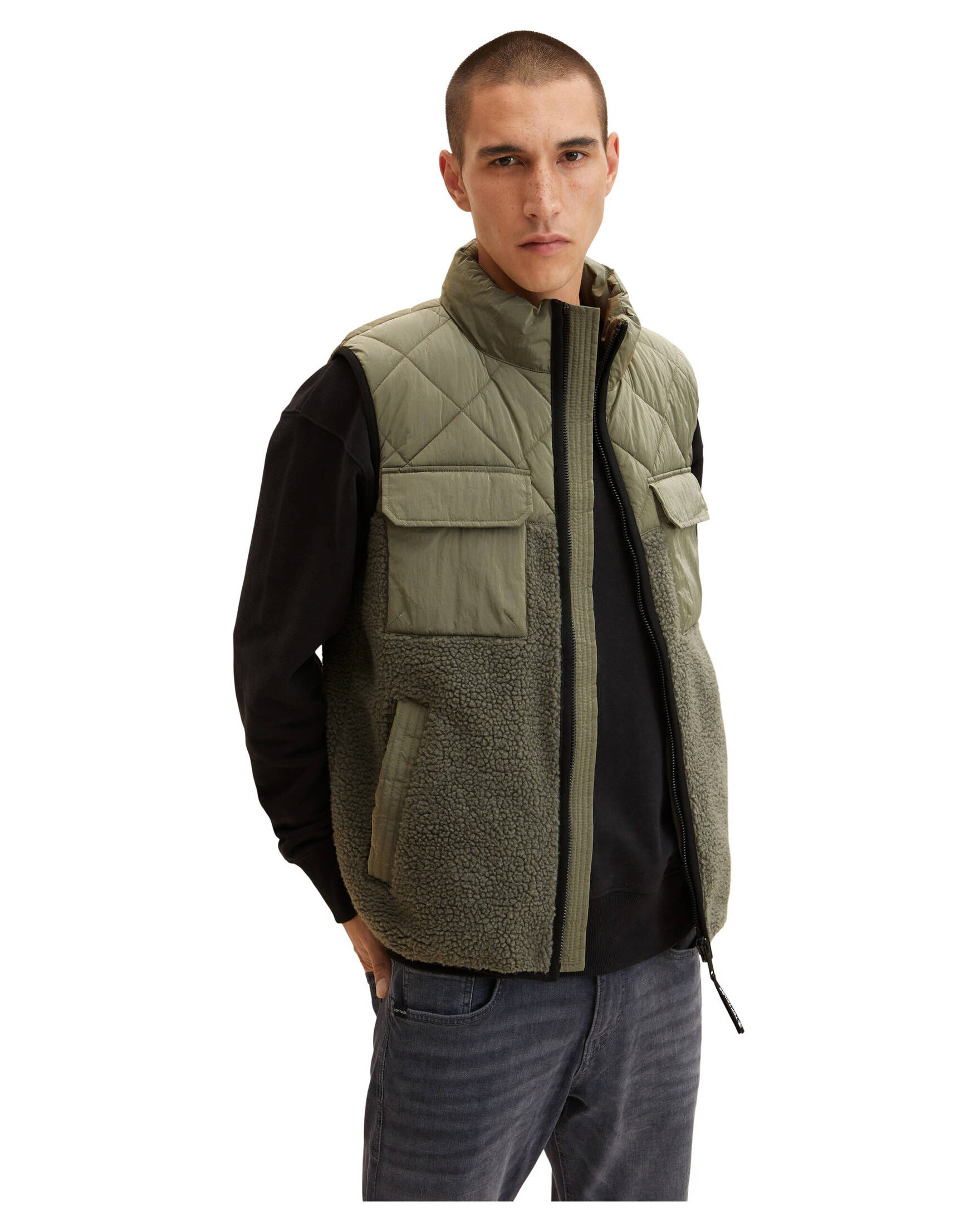 Tom Tailor| Herren Weste MAT MIX VEST