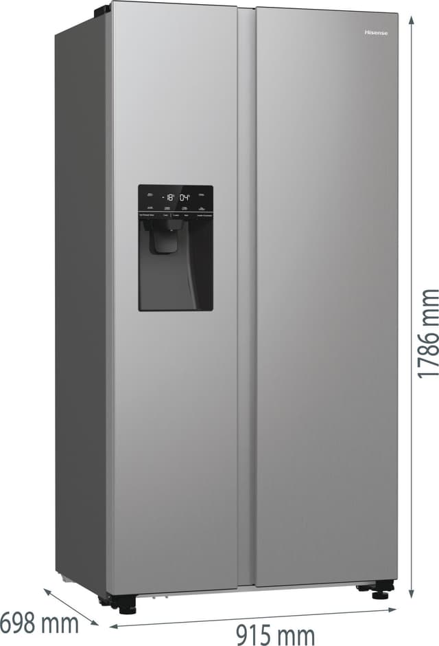 Hisense Side-by-side RS5P535NTCE (Grå metallic)