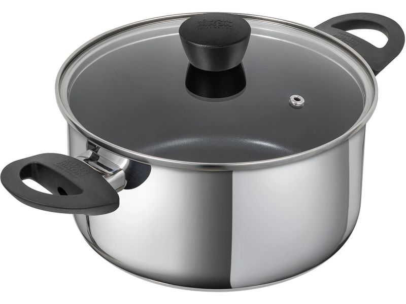 Kuhn Rikon Kochtopf Classic beschichtet 24 cm Kochtopf mit Glasdeckel