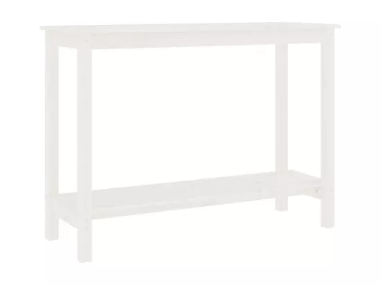 Table console Blanc 110x40x80 cm Bois massif de pin