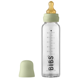 BIBS Glazen Babyfles Complete Set Sage 225 ml 1ST