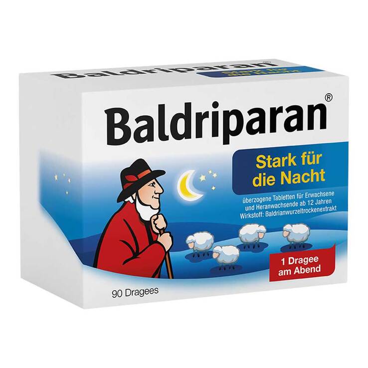 Baldriparan Stark für die Nacht überzogene Tabletten, 90 St