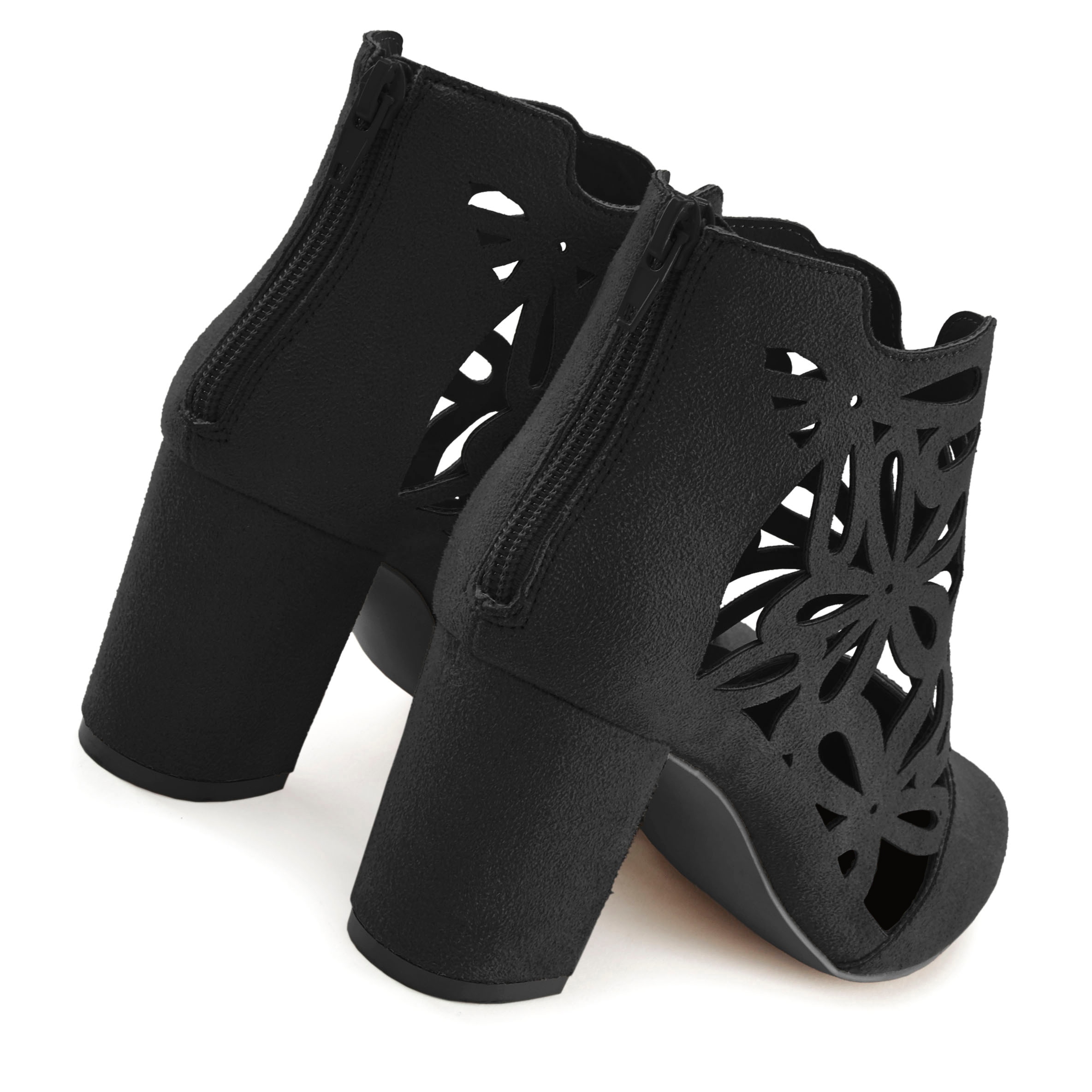 LASCANA High-Heel-Stiefelette  mit femininer Spitze und Blockabsatz, Ankle Boot, Stiefel