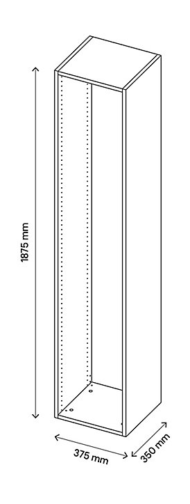 Caisson effet chêne grisé GoodHome Atomia H. 187,5 x L. 37,5 x P. 35 cm