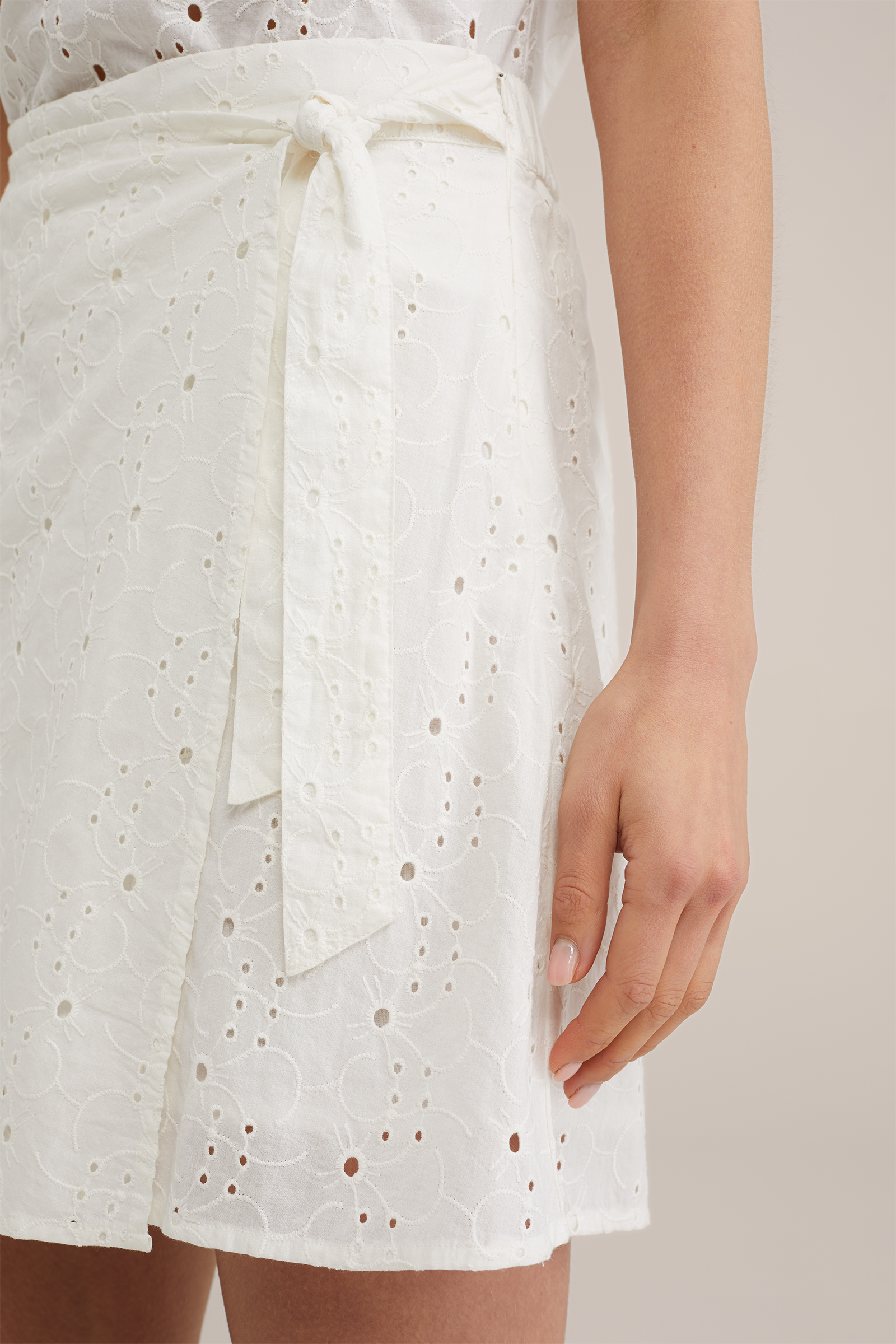 skort van broderie anglaise WE Fashion Wit