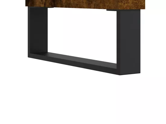 Armoire de bain chêne fumé 65x33x60 cm bois d'ingénierie