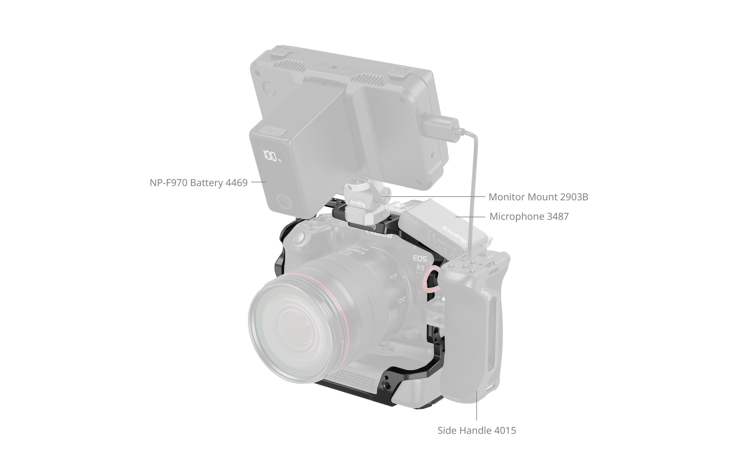 Cage for EOS R5 Mark II with Cooling Fan<br>Schutzgehäuse mit Kühlventilator für EOS R5 Mark II
