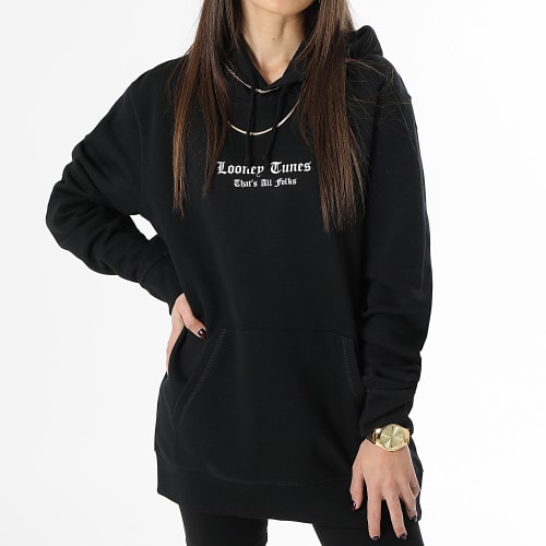 Sweat Capuche Femme Taz Graff Noir