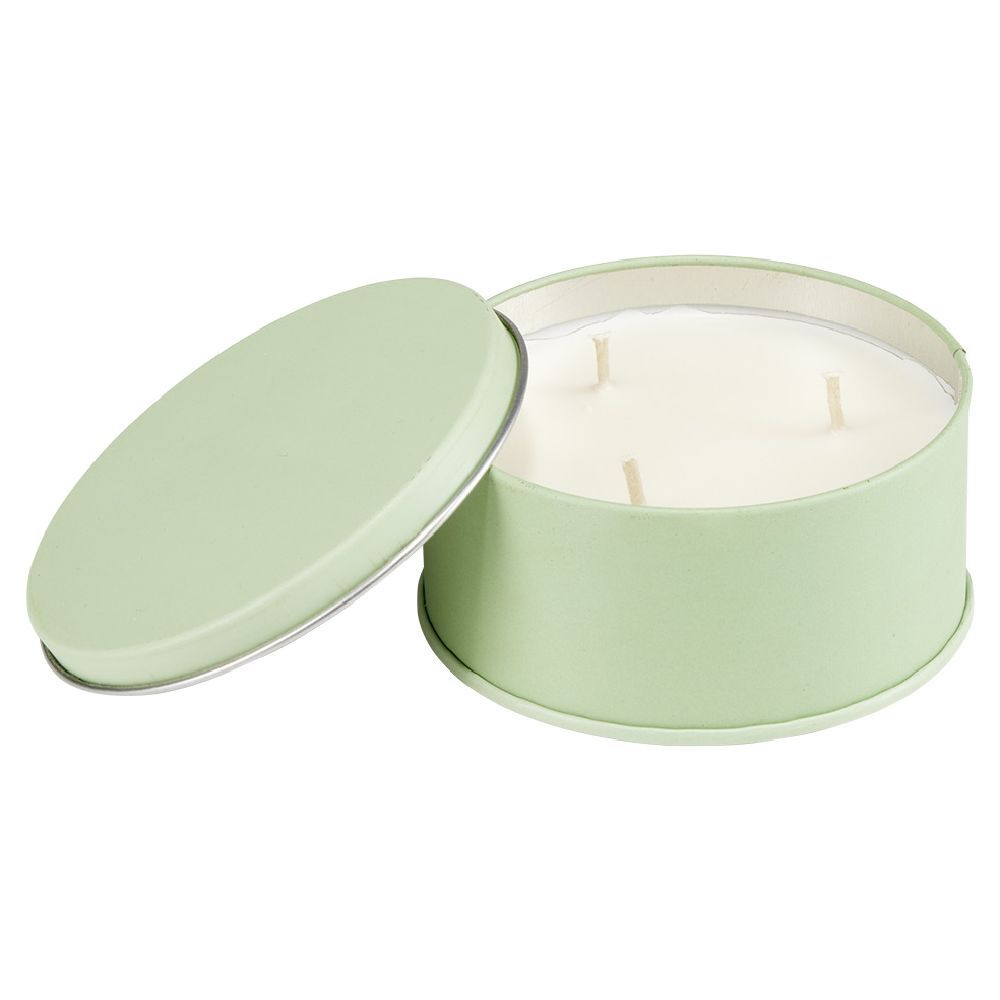 Bougie citronnelle soja et beurre de ghee boîte métal refermable 18H