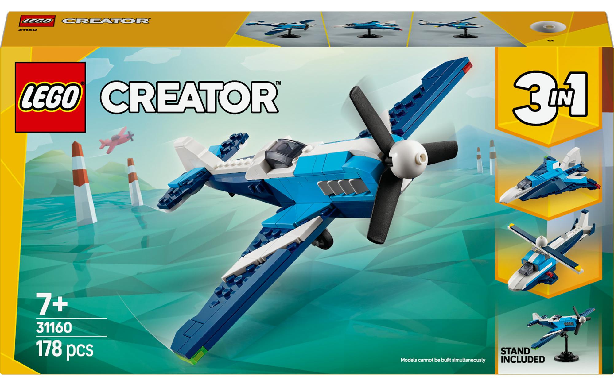 Creator Flieger: Rennflugzeug 311603-in-1-Konstruktionsspielset zur Förderung der Kreativität und Fantasie