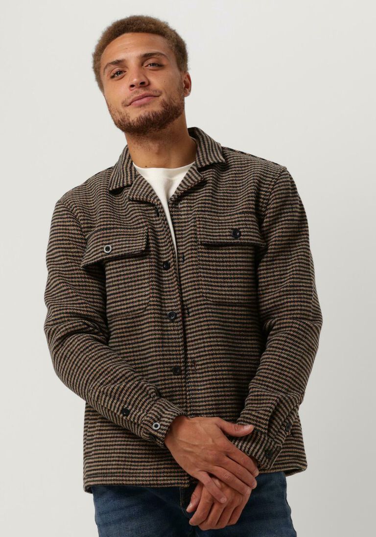 ANERKJENDT bruine anerkjendt jack akcuba dogtooth overshirt