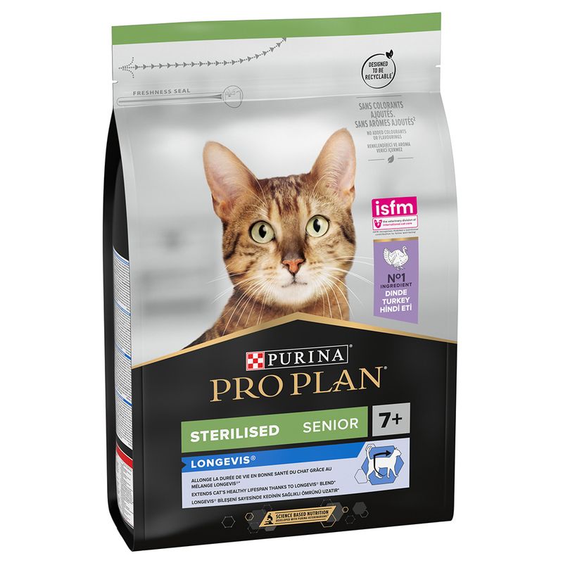 PURINA PRO PLAN Sterilised Senior 7+ Longevis dinde