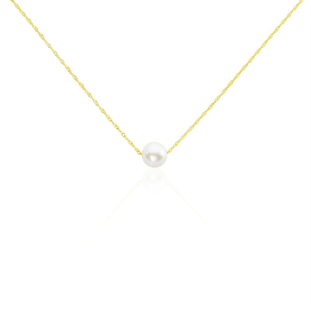 Collier Or Jaune Bibimo Perle De Culture