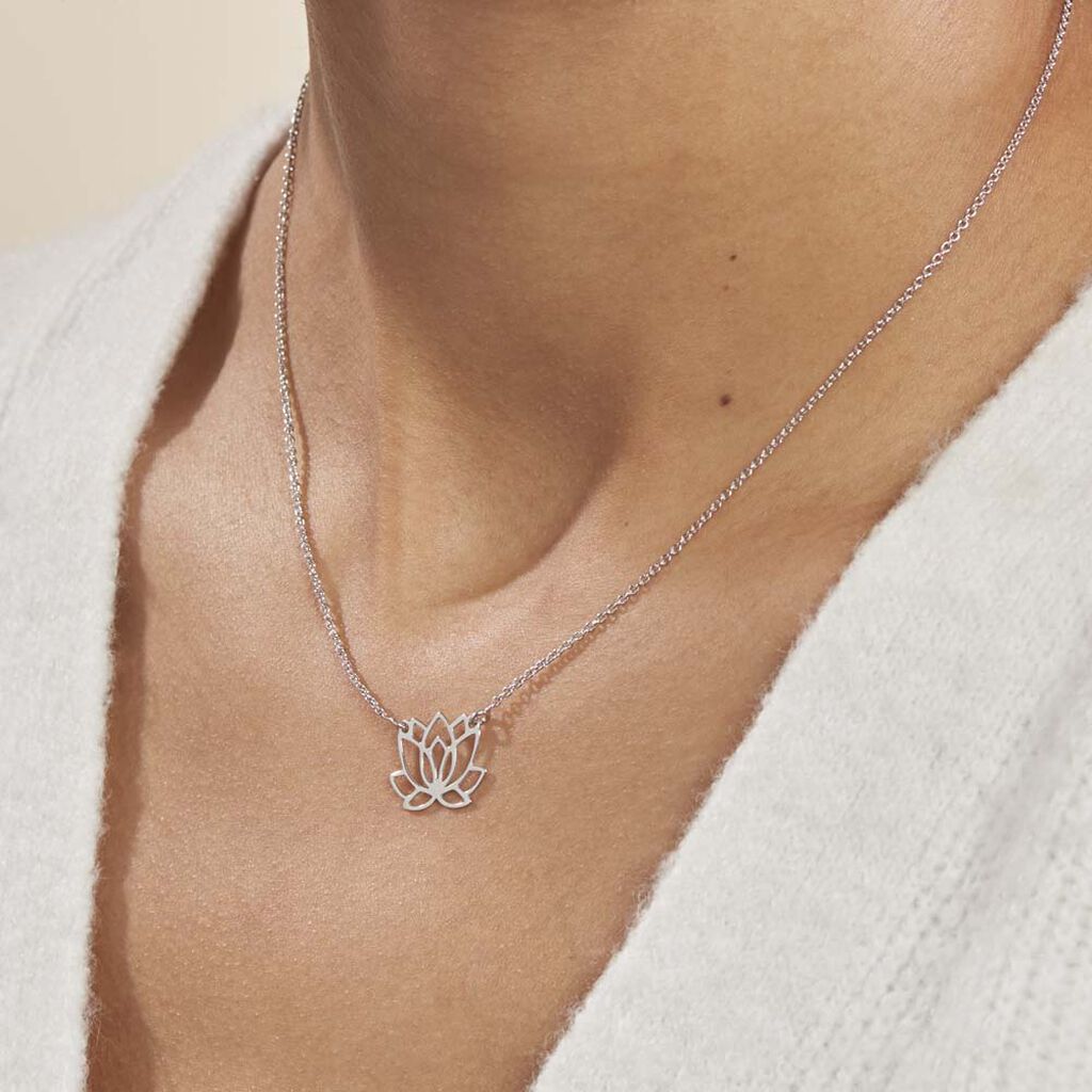 Collier Maylie Argent Blanc