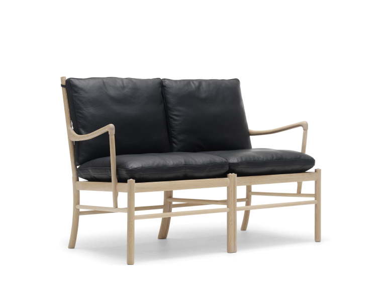 Carl Hansen & Son OW149-2 Colonial bank geolied walnoten Sif 98 leer