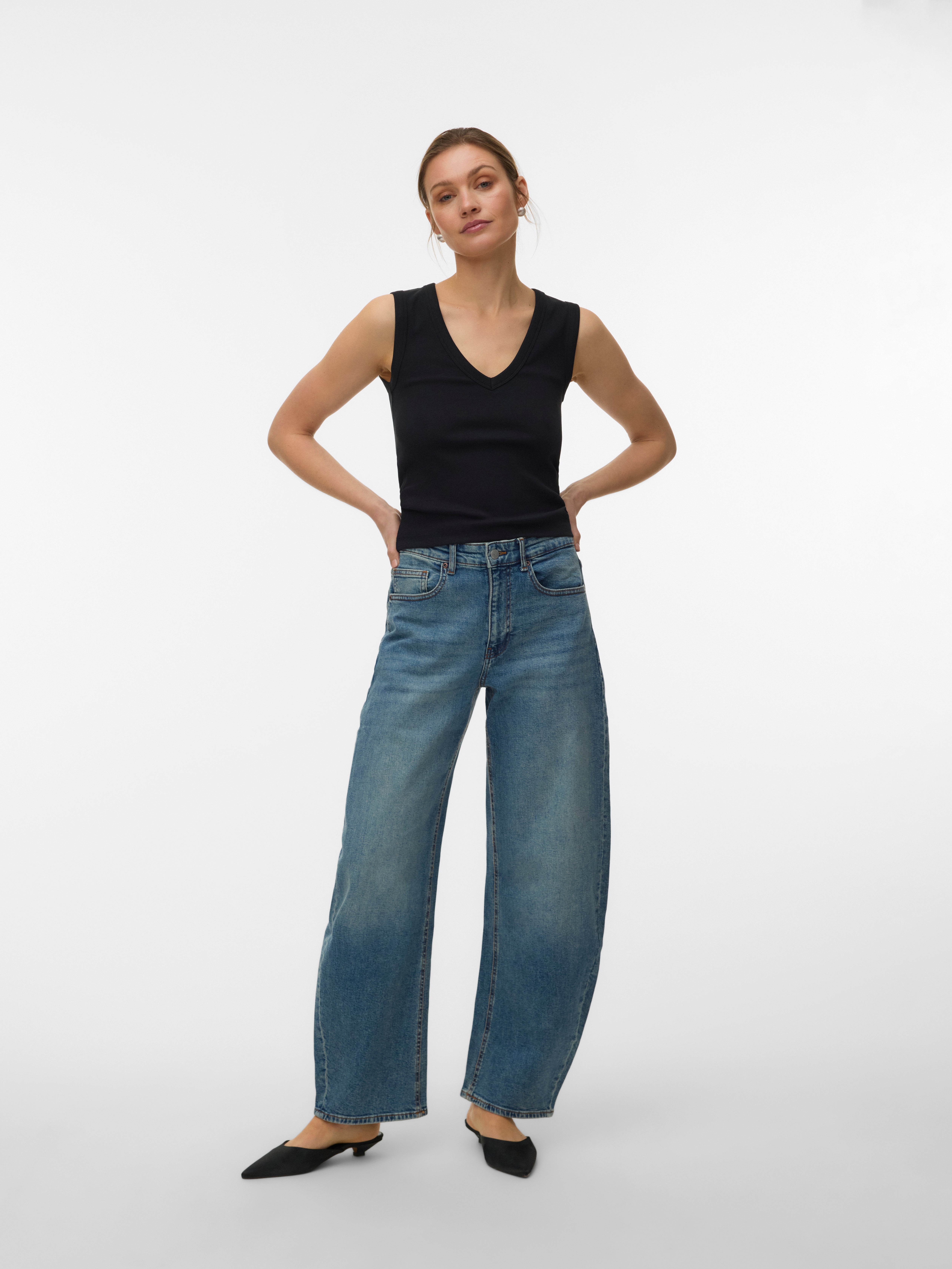 VMJUNO Mid rise Barrel fit Jeans