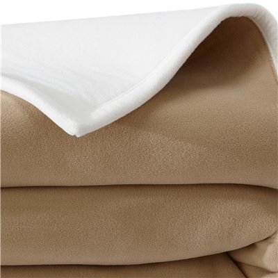 Couverture POLAIRE BICOLORE microfibre très chaude