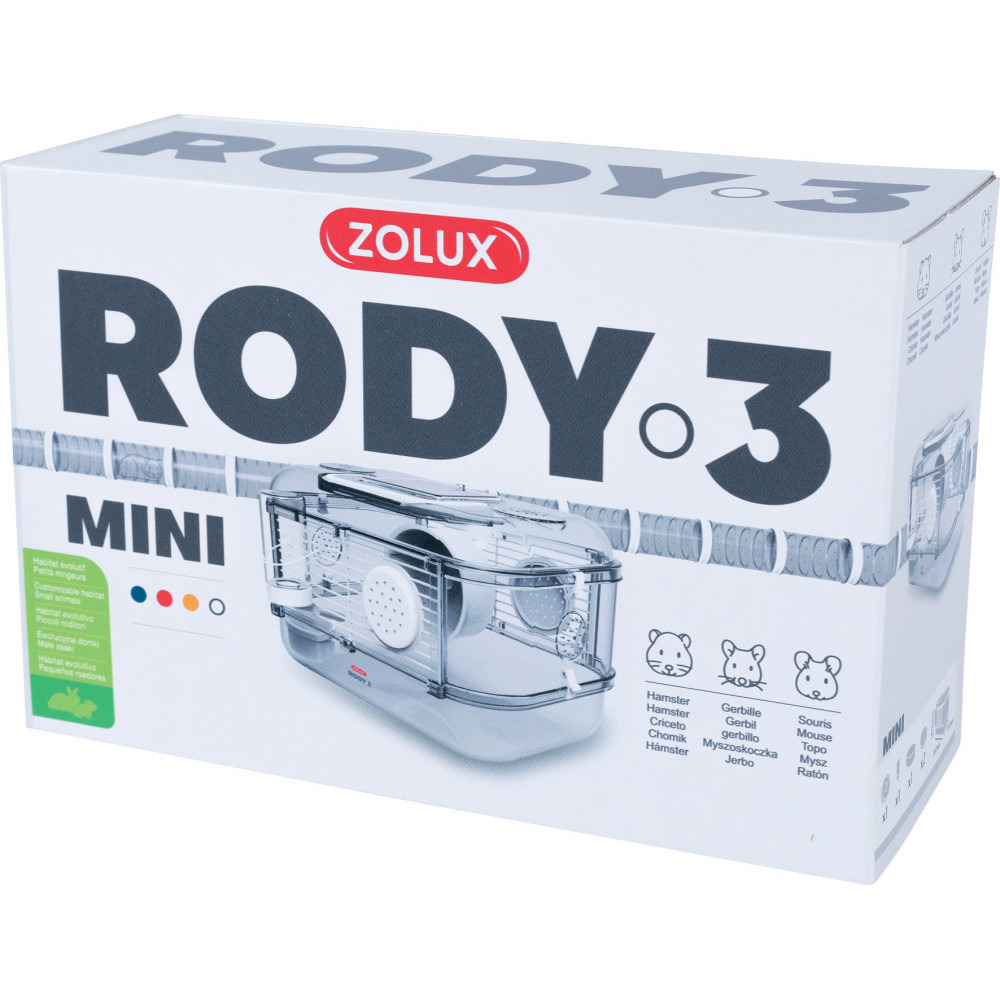 Cage mini rody3 couleur blanche taille 33 x 21 x 18 cm h pour rongeur