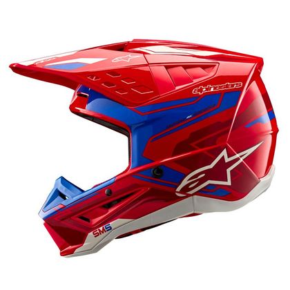 Casque cross Alpinestars SUPERTECH S-M5 - ACTION 2 2023 - Rouge / Bleu